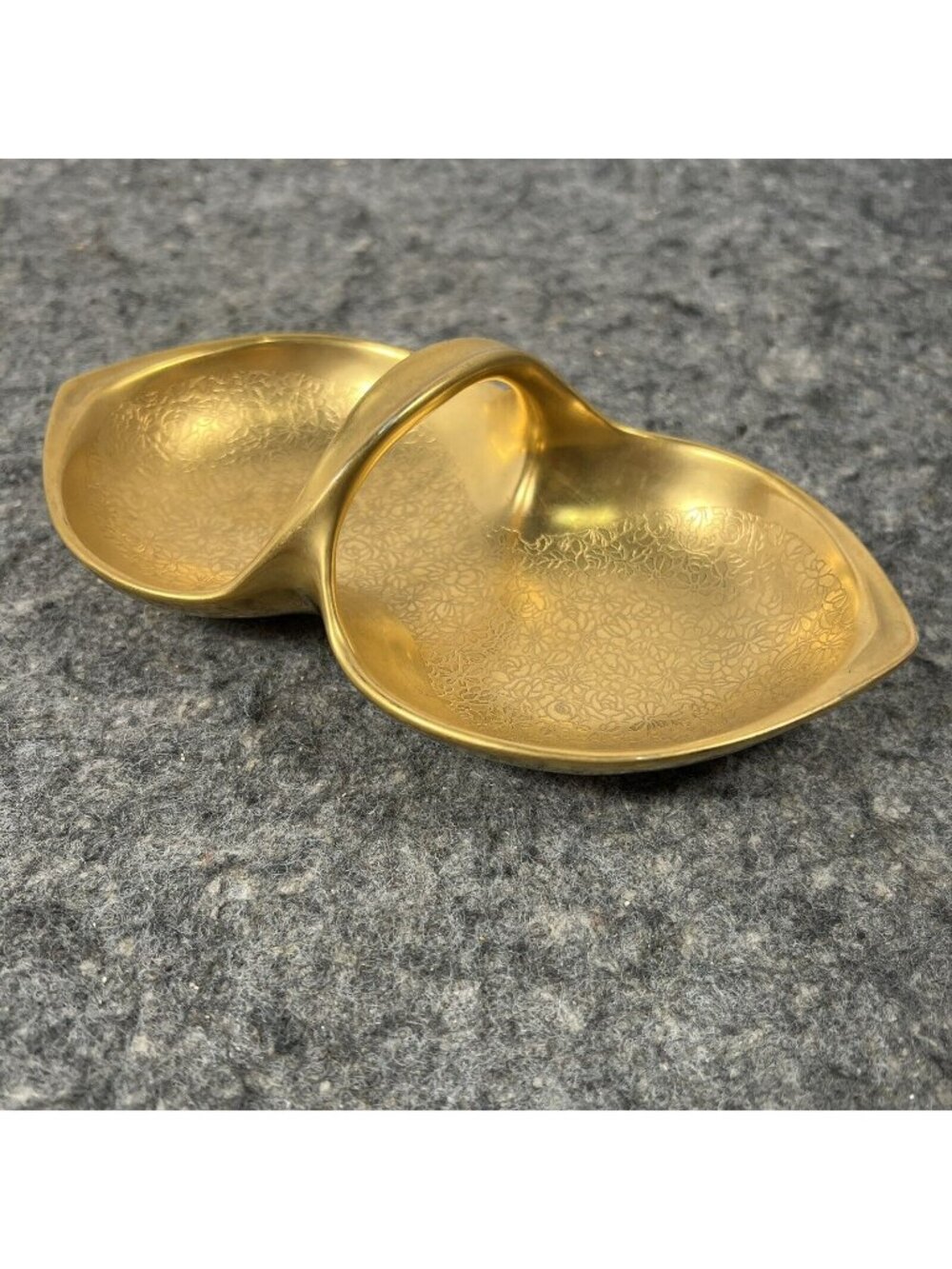 1925-30's Pickard Gold Daisy & Rose Candy Relish Trinket Dish Handle #399